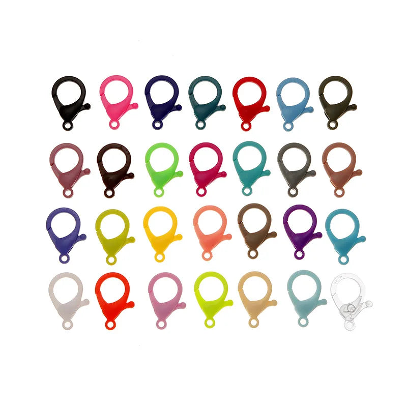 35mm/25mm Hard Plastic Clips Lobster Clasp Colorful Plastic Backpack Clasp Lanyard Hook for Key Chain DIY Key Rings