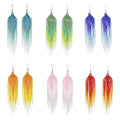 Wholesale Boho Y2K Jewelry 2025 Ladies Women Mardi Gras Handmade Unique Miyuki Long Drop Tassel Seed Bead Earrings