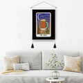 35*50cm Custom Buddha Statue Tapestry Tarot Sun Nordic Home Decor Cotton Linen Tassel Bedroom Stick Wall Hanging Art Painting