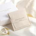 PandaSew 8x8cm Luxury Deboss Custom Logo Microfiber Necklace Bracelet Jewelry Pouch