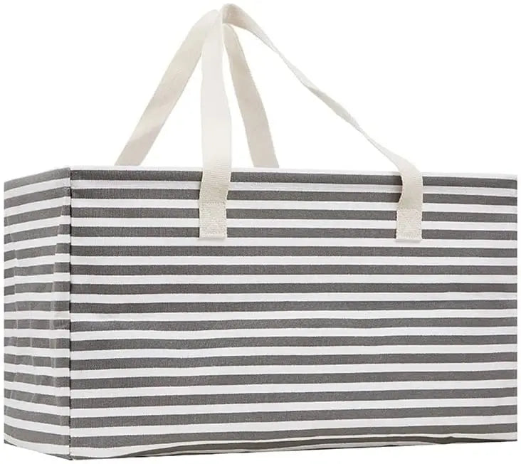 Ruthbag 46L Large Canvas Reusable Shopping Bag Collapsible Utility Tote for Beach Grocery Storage Laundry Carry Basket