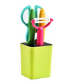 Wholesale New Design Kitchen Supplies Accessories Colorful Scissors Peeler Whisk Grater 5PCS Set with Holder