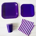 Disposable Eco-Friendly Pink Paper Tableware Set for Christmas & Easter Parties Plates Cups Napkins 44pcs Food Grade