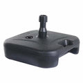 Black Heavy Duty HDPE Plastic Outdoor Patio Umbrella Base Stand 50lbs Water/Sand Fillable Hotel Courtyard Exterior Furniture