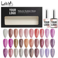 Lehchis Customizable HemaTPO Free UV Gel Polish Rubber Base Coat with Reflective Glitter Effect Excellent Nail Gel Polish