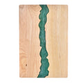 Customized Laser Logo Green/Blue Resin River Cutting Board Acacia Wood and Epoxy Resin Cutting Board