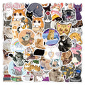 50Pcs Cute Cartoon Decorative Stickers for Kids Laptop Notebook Refrigerator Table Waterproof Kawaii Pet Animal Sticker
