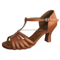 Customized Perospnalized 7CM Latin Dance Shoes Brown