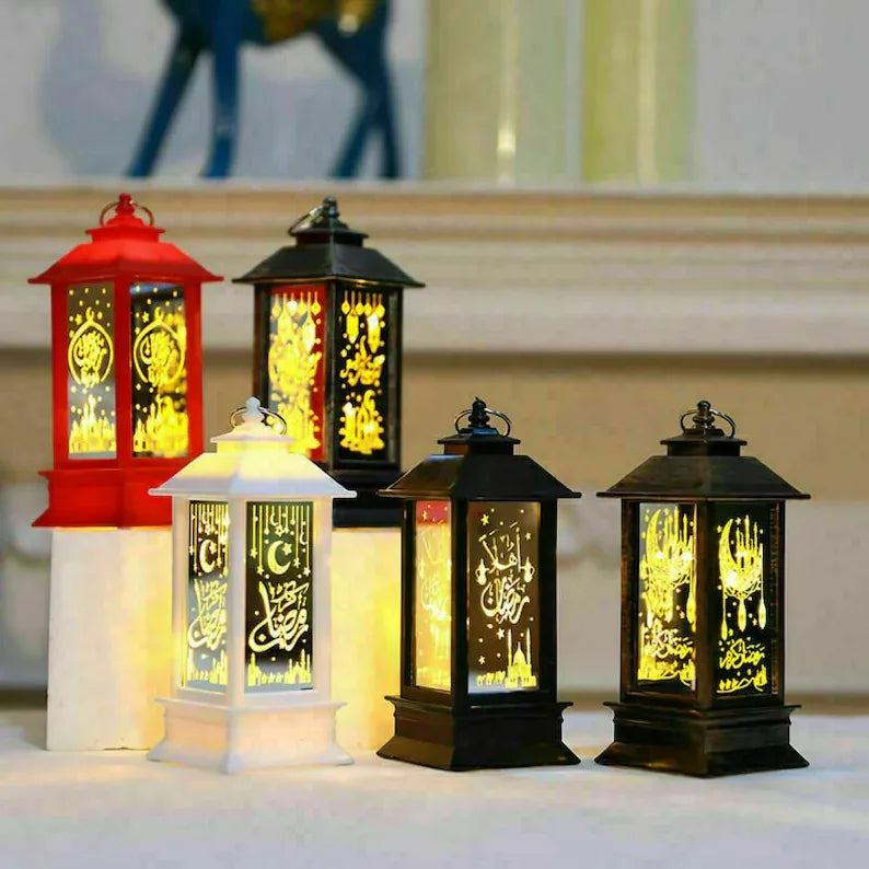Ramadan Festival Decoration Light LED Lantern Hanging Lamp Shop Window Indoor Atmosphere Ramadan Lamp