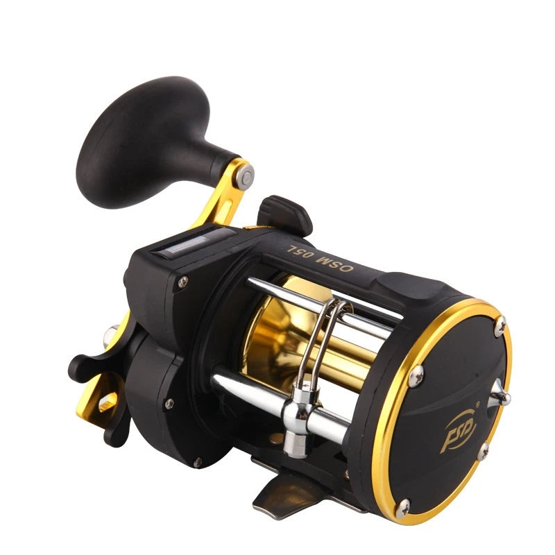 Stainless Steel Spool Sea Fishing Trolling Jigging Reel Right Hand for Boat Metal Aluminium Plastic Alloy Nylon Drum Reel