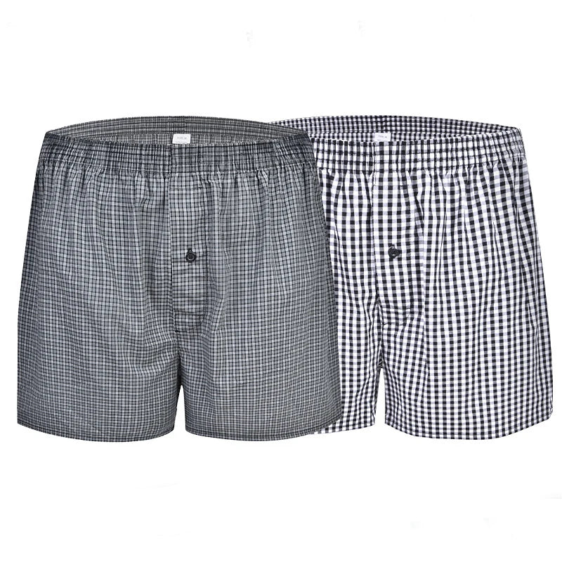 CINVIK 48 Hours Shipping Men's Underwear Casual Loose Home Pants Plaid Shorts Cotton Aro Pants Japanese Beach Pants Breathable