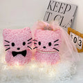 Hello Kitty Handmade Satin Rose Flowers Bear Bride Groom Wedding Valentines Day Gift Factory Wholesale Pink Cream for Carton