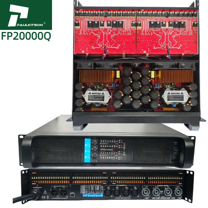 Paulkitson FP20000q Professional 4-Channel Power Amplifier 4X2350W Class TD Bass Amplifier Audio Sound Equipment
