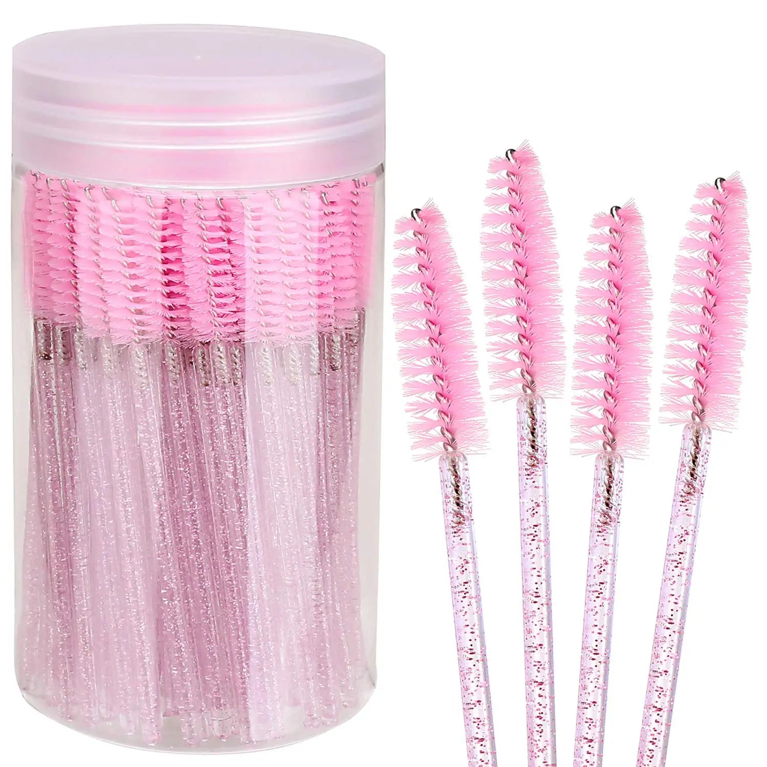 Customizable Color Disposable Mascara Brush & Wand Makeup Brush Set Aluminum Ferrule for Eyelash Extensions Eyebrow Application