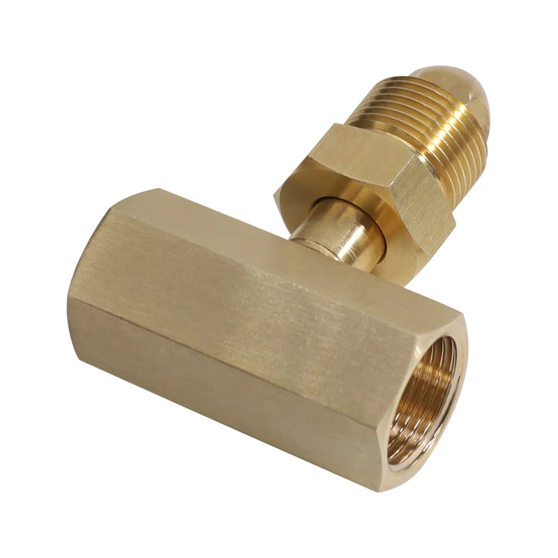 Argon Inert Gas Y Adaptor Connect 2 Regulators To 1 Bottle Tig Thread CGA 580 Coupler Tee