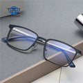 Teenyoun Rectangle Metal Full Frame Glasses Plain Spectacles Men Male Blue Light Blocking Business Eyeglasses Eyewear