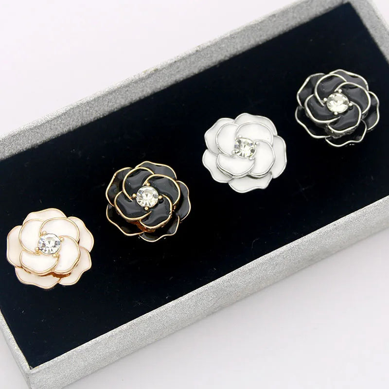 JFRB077 jewelry Flower Shirt Metal Button Cover Cufflinks Button Covers For Women Shirts