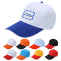 Custom Flat Embroidery Logo Two Tone 100% Cotton Sport Baseball Caps 5 Panel Blank Plain Snapback Hats