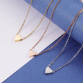Waterproof Stainless Steel 18K Gold Plated Heart Pendant Necklace Small Love Heart Lock Necklace