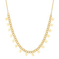 Latest High Quality 18K Gold Plated Stainless Steel Jewelry Five-Pointed Star Thick Chain Charm Necklace P213195
