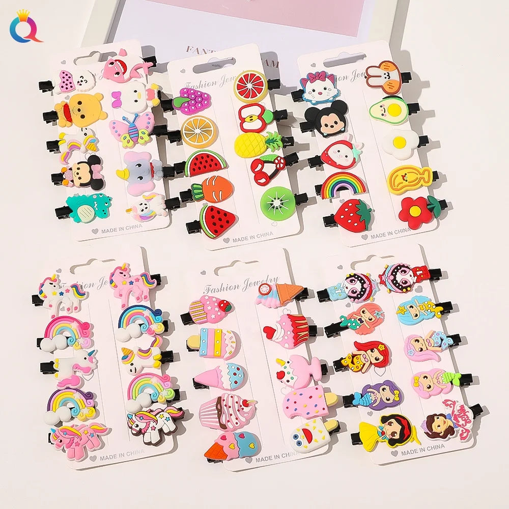 10 Pcs Cute Hairgrip Barrettes for Children Kid Little Girl  Unicorn Mermaid Hair Clip