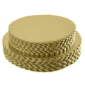 Factory Wholesale Scalloped Edge Round Silver Gold Cardboard Cake Board Custom Single Wall Corrugated Paper Cake Board