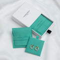 Turquoise Custom Jewelry Package Pouch Microfiber Flap Jewelry Bags and Jewelry Box with Insert Display