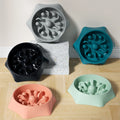 Eco-Friendly Plastic Square Small Medium-Sized Dog Cat Slow Food Bowl Anti-Choking Anti-Slip Waterproof IPX5 Anti-Knocking