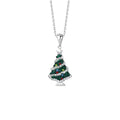 Hot Sale 925 Sterling Silver Christmas Tree Enamel 18k Gold-plated Pendant Women's Necklace High Jewelry