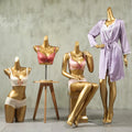 Bust and Underwear Golden Mannequin