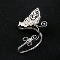 Chic Elf Ear Cuff Pearl Hollowed Flower Leaf Cosplay Fairy Earring Clips for Women Girls Wedding jewelry