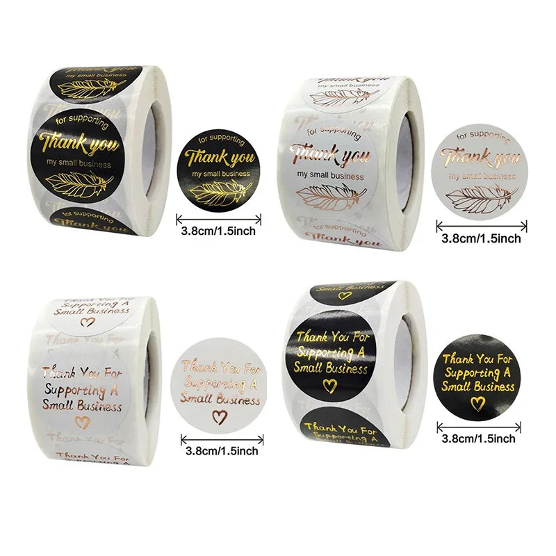Custom Gift Box Sealing Stickers Waterproof Waist Seal Labels for Packaging Thank You Gift Decoration Stickers Etiquetas