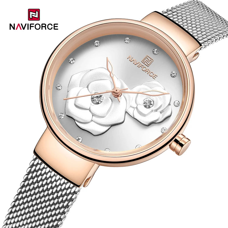 NAVIFORCE 5013 Private Label Women Watches Luxury Watch Women Quality Diamond Creative Watch for Ladies Minimalist Style