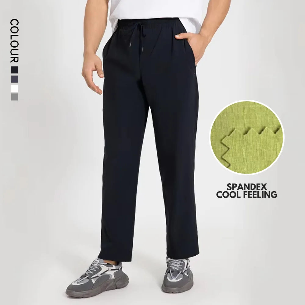 SHINBENE City Leisure 29" Lightweight Basic Drawstring Joggers Men's Sweatpants With Zipper Pockets
