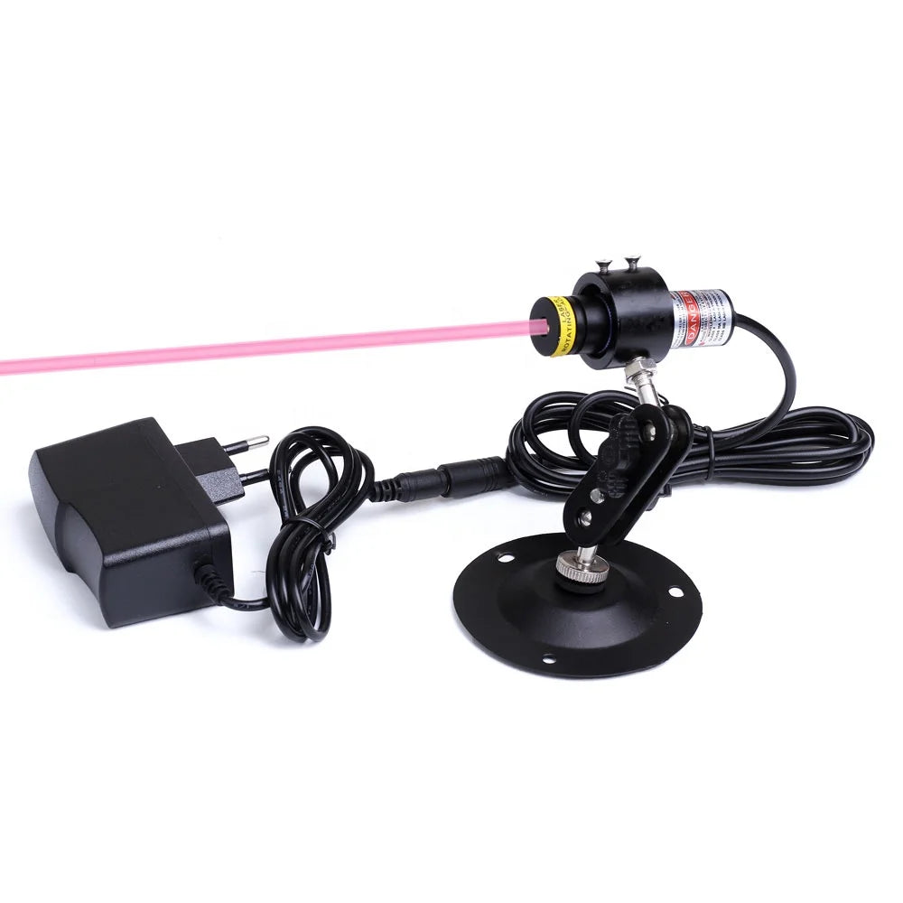 D18X65mm Focusable 650nm 10mW--200mW Red Dot Laser Module for Positioning (Laser Module+Adapter+Bracket)