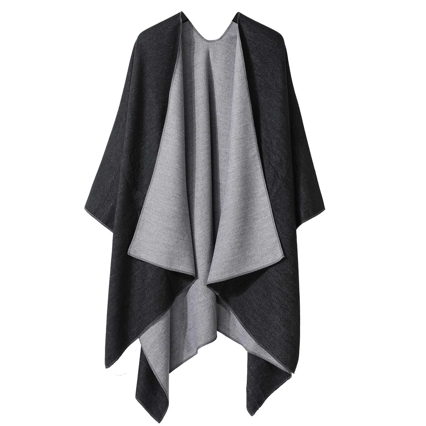 European and American Solid Color Other Square Geometric Shawl with Autumn Winter Warm Four-Way Stretch Scarf