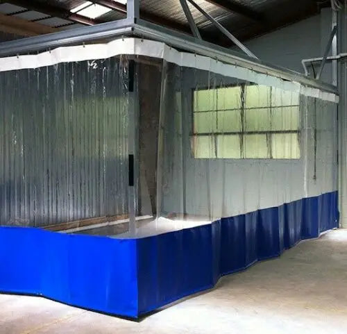 Custom Warehouse Divider Curtain Transparent Vinyl /Clear Tarps Industrial Side Curtains PVC Polyester PVC Coated Tarpaulin