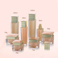 Luxury Double Wall Cosmetic Skin Care Jar with Gold Lid 50 ml Acrylic Square Cream Jars