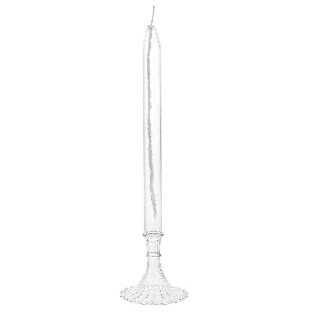 Hand Made Decorative Clear Borosilicate Glass Cylinder Oil Candle Lamp  for Holiday Wedding Gift