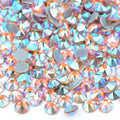 JUNAO Wholesale 16 Cut Facets Iron on Strass Hotfix Glass Stones Topaz AB Crystal Flatback Rhinestones for Clothes