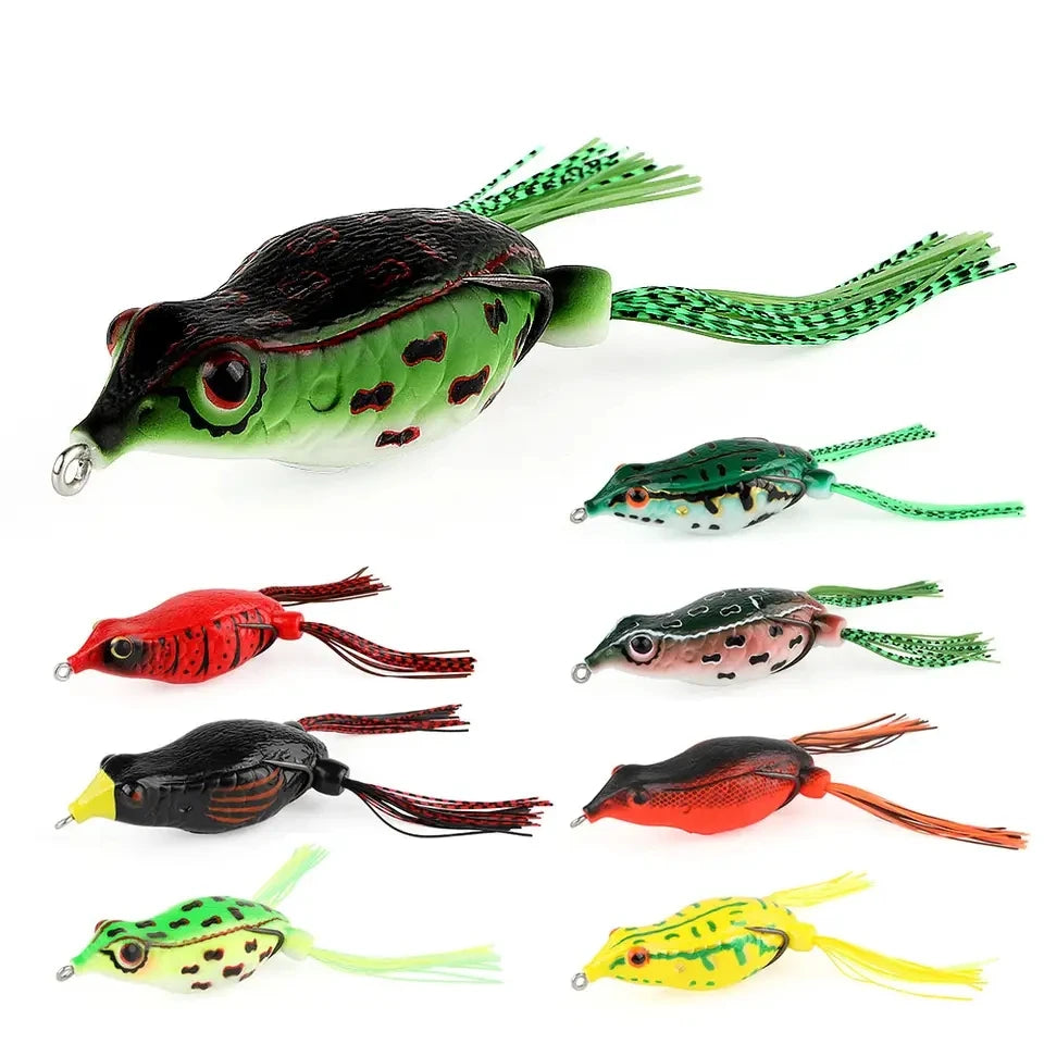 Sneda New Arrival 8 Colors 20g Frog Lure Soft Bait Plastic Fishing Lure Topwater Ray Frog Artificial 3d Eyes
