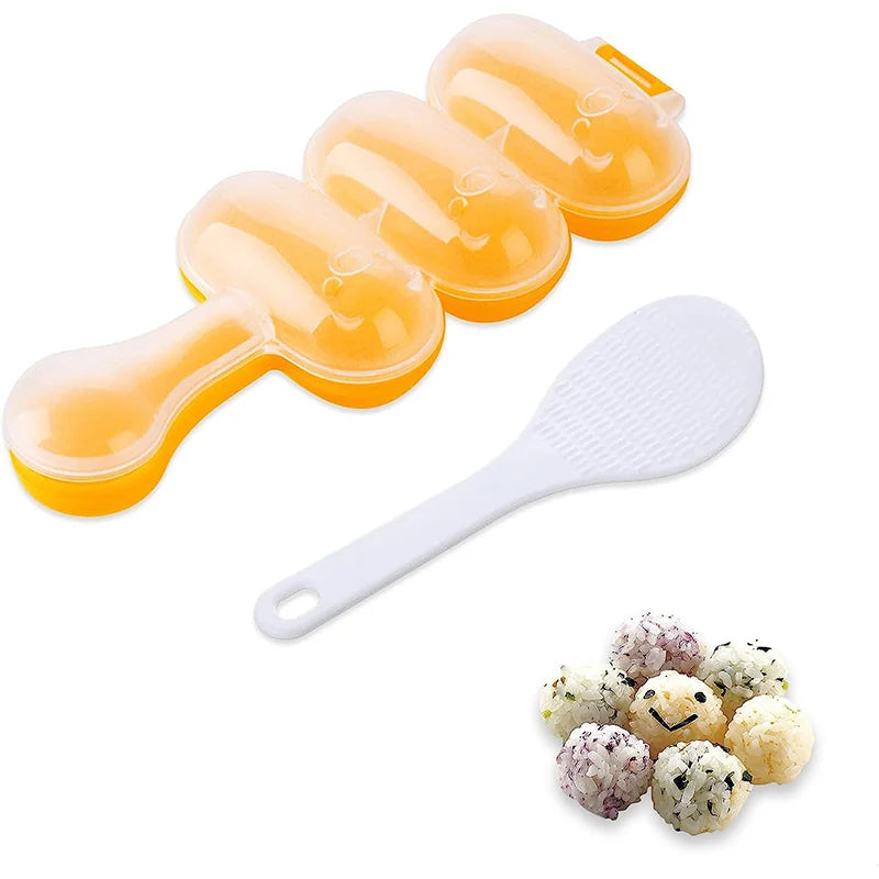 Ball Shaped Kitchen Tool DIY Sushi Maker Mould Rice Ball Mold Shaker With a Mini Rice Scoop