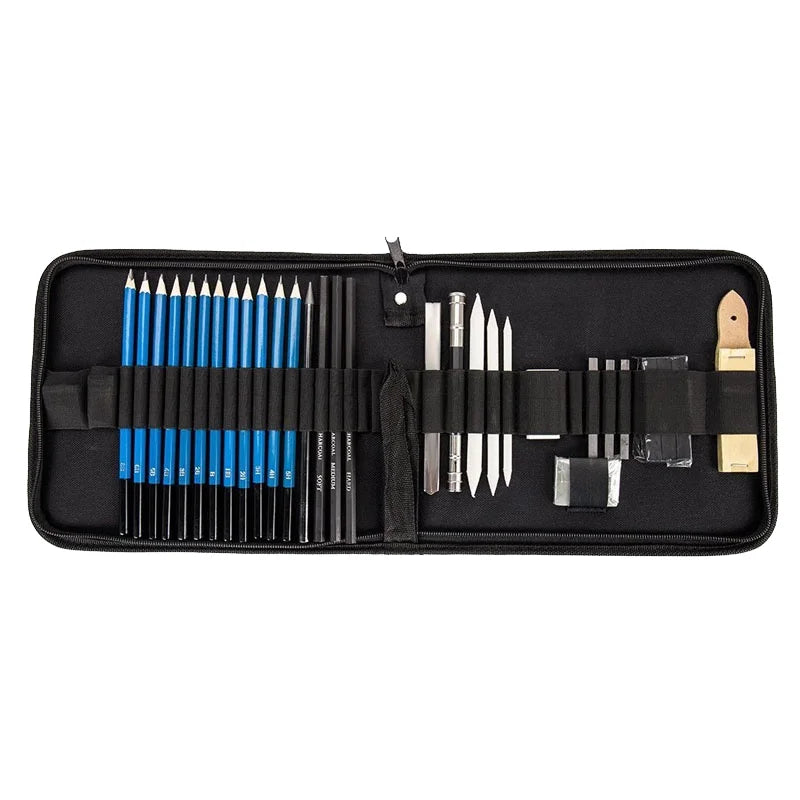 49pcs Wood Sketch Pencil and Art Charcoal Sketch Pencil Set for Drawing