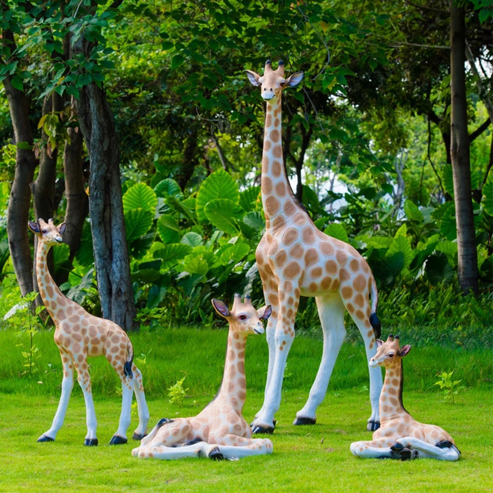 realistic animal props manufacture jungle safari animal balloons fiberglass animal sculptures for event decor