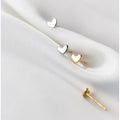 Minimalist Small Heart Shape Ear Studs 925 Sterling Silver 18K Gold Plated Earrings Fashion Jewelry for Women Girls