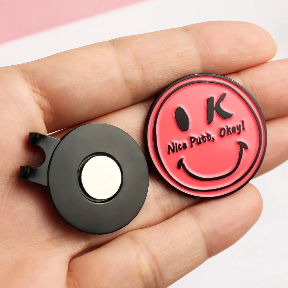 Fast Custom Size Shape Metal Cap  Golf Ball Marker Hard Hat Marker Clip