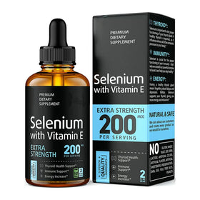 OEM/ODM/OBM Natural Selenium 200mcg Liquid Selenium Drops Vitamin E Selenium Supplement for Liver Health