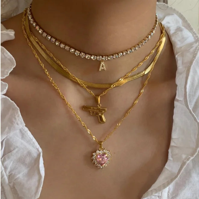 Hot Sale Wedding Gifts Stainless Steel PVD Gold Plated Tarnish Free 18k Gold Necklace Heart Pendant Necklace for Women