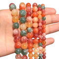 Natural Burmese Jade Sunstone Opal Stone Beads Jewelry Making DIY Fukurokuju Bracelet Full Happiness Luck KUOYU Brand Model
