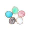 Round Resin Agate Stone Nail Color Palette Gel Polish Pallet Mixing Drawing Paint Plate Pad Manicure Nail Art Display Shelf